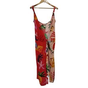 Farm Rio Anthropologie Mixed Fruits Cover Up Midi‎ Dress Resort Beach Tropical
